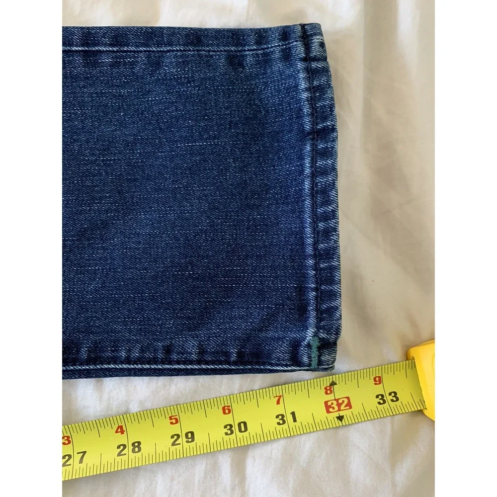 NWT TRUE RELIGION ROCCO RELAXED SKINNY NO FLAP Blue JEANS 34 X 32